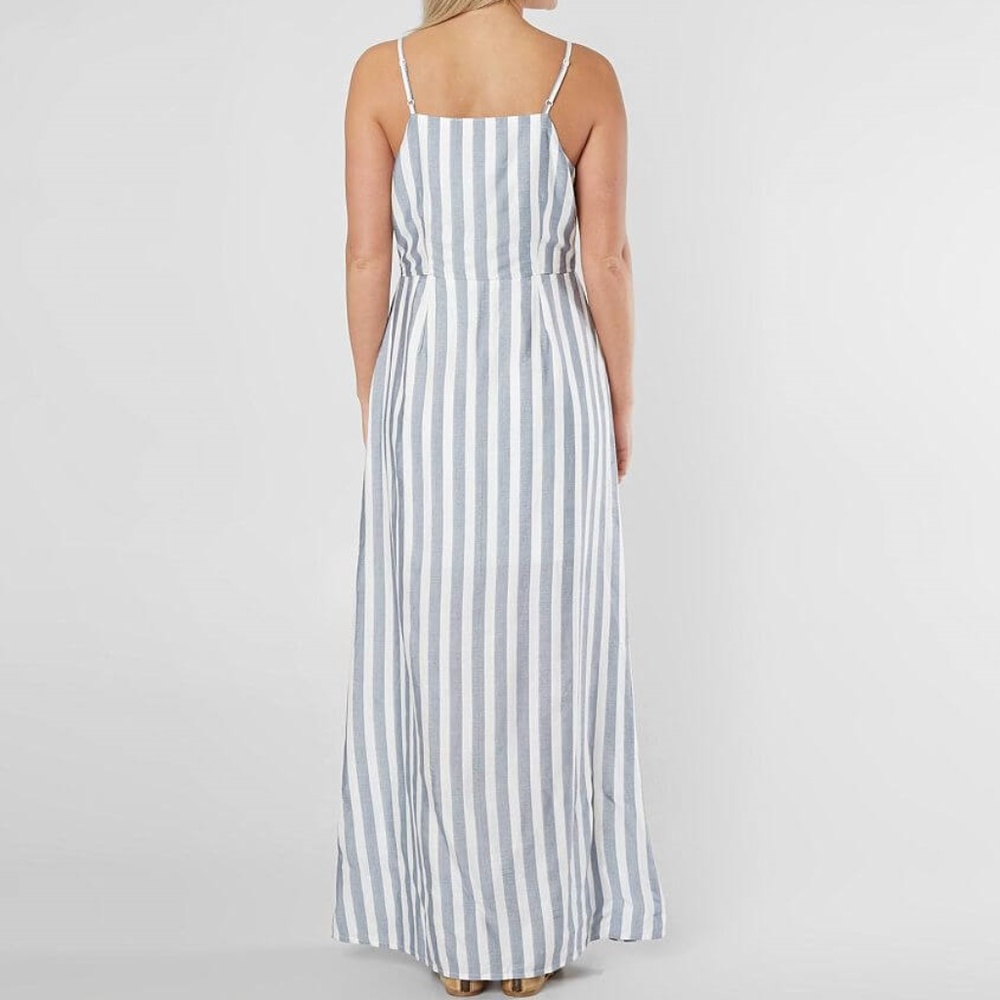 Daytrip Blue and White Striped Maxi Dress - Picture 2 of 5